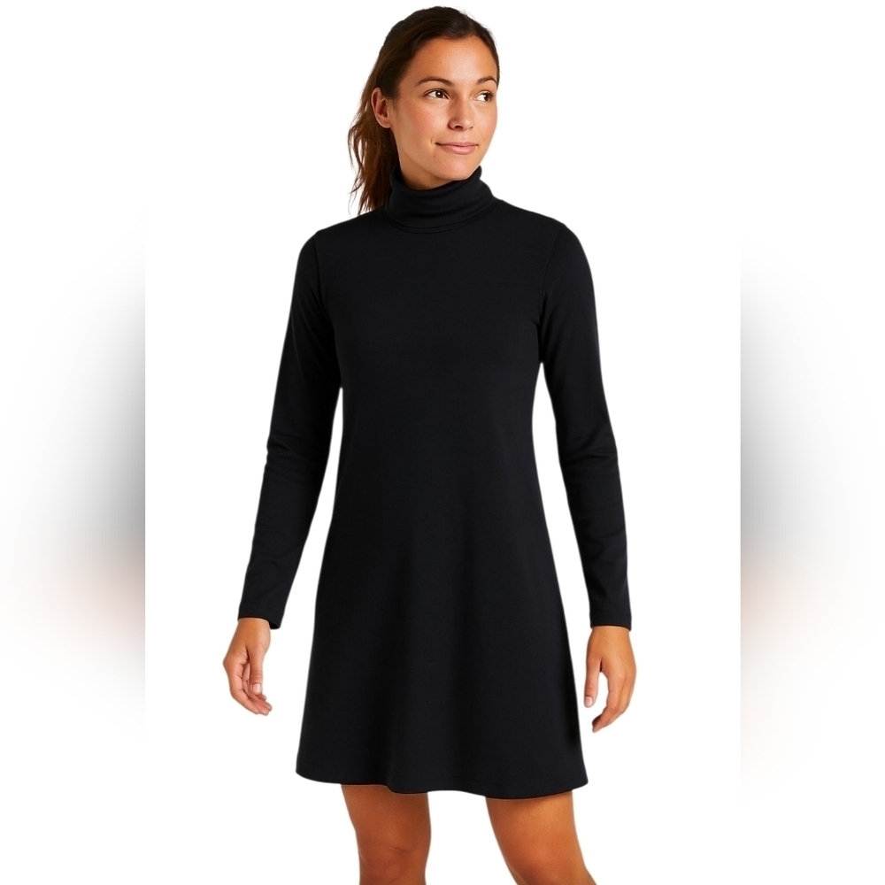Title Nine Black Long sleeve turtle neck Dress Travel Outdoor Adventure In Black